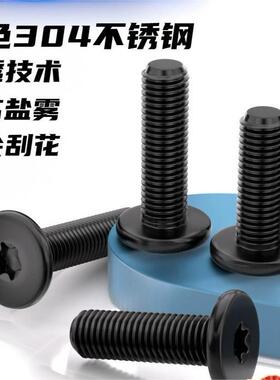 304黑色不锈钢内梅花CM扁平头螺丝钉薄头数码电子防盗M2M3M4M5M6