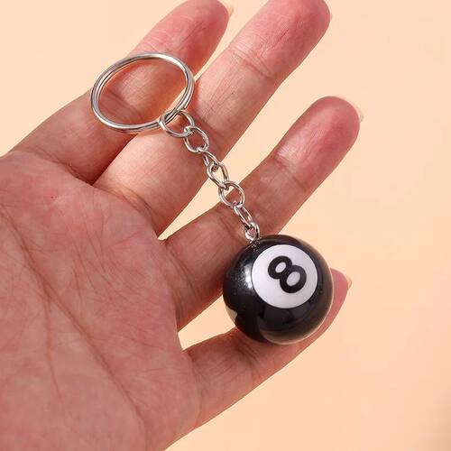Fashion Creative Billiard Pool Keychain Table Ball Key Ring