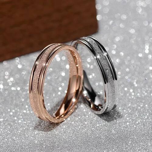 Gold Silver Color Wedding Bands Ring for Women Men Jewelry