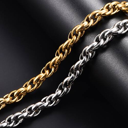Thickness  8mm Stainless Steel Curb Link Chain Twist Thick