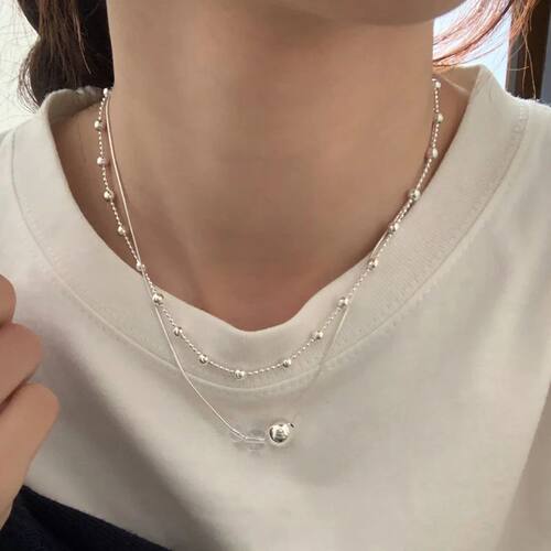 New 45cm New 925 Sterling Silver Bead Ball Chain Choker