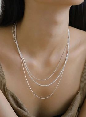 Fashion 925 Sterling Silver Women's Jewelry Collar European