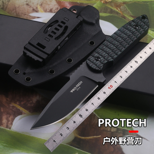 美国Pro-Tech高碳钢战术生存露营登山edc装备高硬度户外直刀