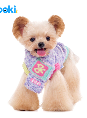 mookipet宠物狗狗猫咪新年毛衣背心冬季雪纳瑞约克夏小型犬衣服