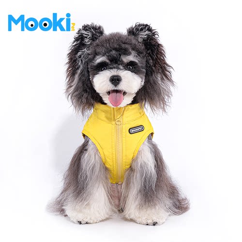 mookipet宠物狗狗衣服冬季比熊泰迪雪纳瑞小型犬羽绒马甲羽绒服
