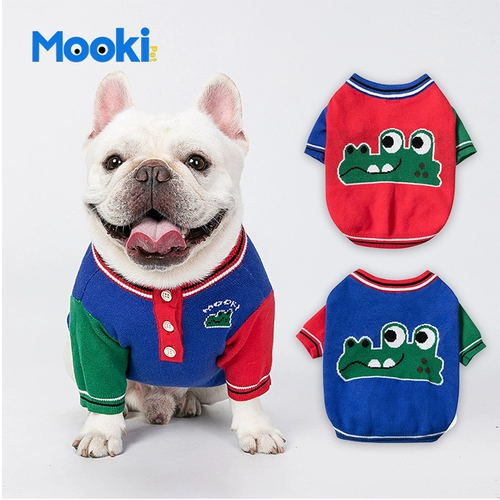 Mookipet осень и зимний национальный бренд прилив Crocodile Fighting Pet Dog Clothing маленькая собака Тедди Бики Корки Свитер