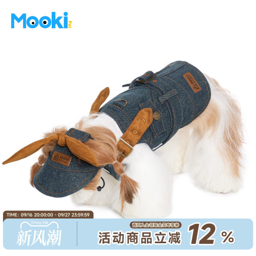 秋天小狗猫咪可爱蝴蝶结牛仔帽子