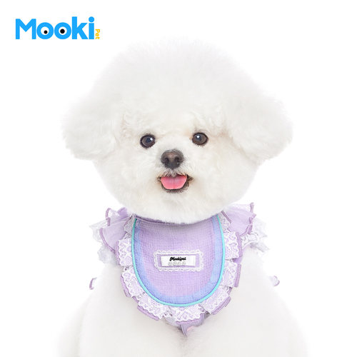 mookipet狗狗夏季可爱花边口水巾