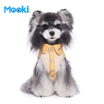 mookipet狗狗衣服比熊约克夏雪纳瑞小型犬春夏宠物可牵引薄款马甲
