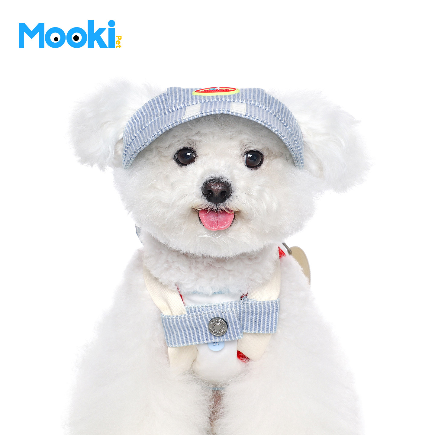 mookipet夏季户外防晒狗狗帽子小型犬比熊马尔济斯宠物运动遮阳帽