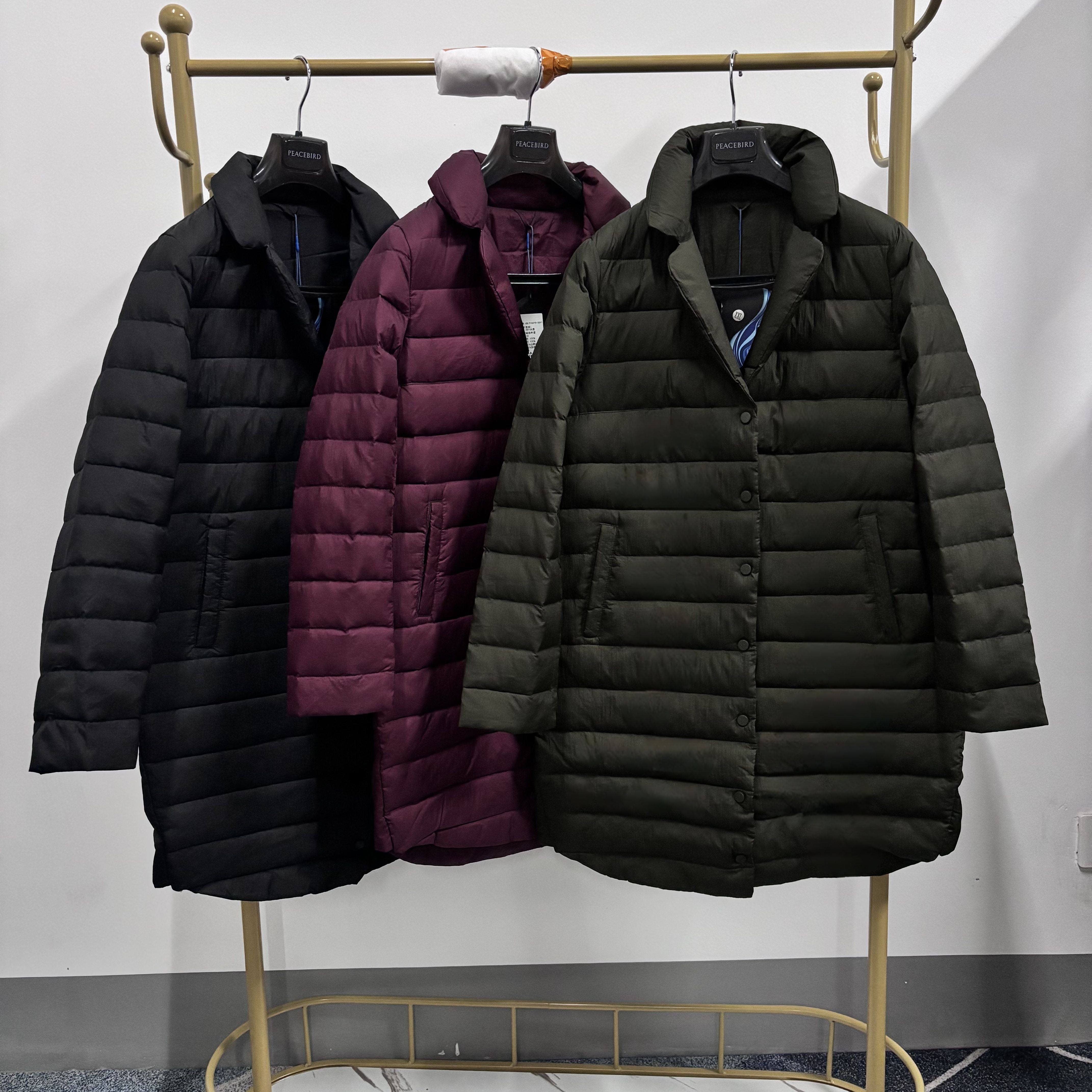 90绒不跑绒轻薄西装领妈妈羽绒服