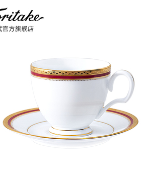 Noritake则武Cecil Gold精致咖啡杯碟金堆砌工艺浮雕金轻奢家用