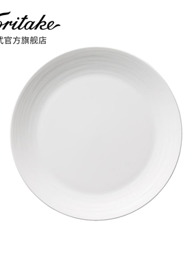 Noritake则武CONJUNTO骨瓷纯白百搭盘子私人会所高档餐具中式菜盘