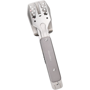 ROXON洛森S602多功能餐具多合一户外露营烧烤夹不锈钢四合一餐具