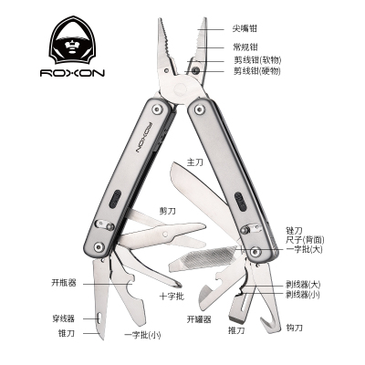 S804 FLEX菲力多功能自由构建多功能组合户外露营可拆卸背夹钳子