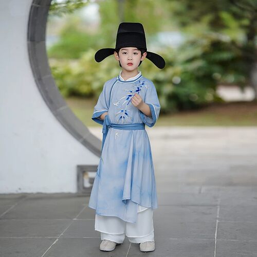 男童汉服中国帅气古风国学演出服
