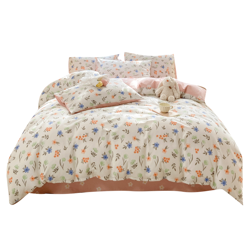 2024新款全棉四件套小清新纯棉床单亲肤学生宿舍三件套床上用品