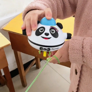 平衡不倒翁飞天小猪熊猫独轮车陀螺仪走钢丝儿童解压趣味玩具早教