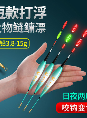短款远投矶竿滑漂大物夜光漂