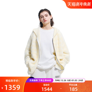 VETEMENTS新款 35573001 仿貂毛满幅logo提花男女蓬松柔软针织开衫