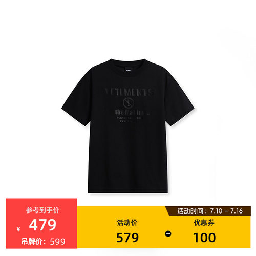 VETEMENTS新款短袖T恤