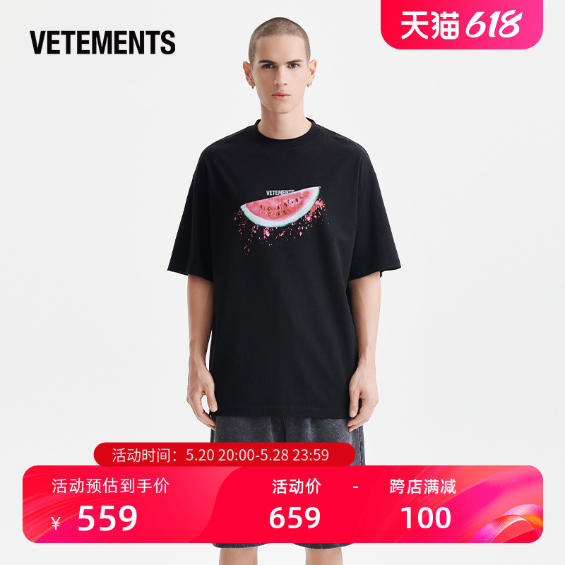 vetements短袖宽松休闲情侣