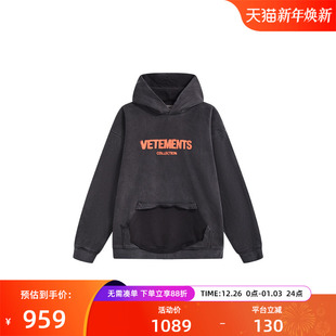 卫衣35521001 休闲时尚 VETEMENTS秋冬男女同款 100%棉连帽套头个性
