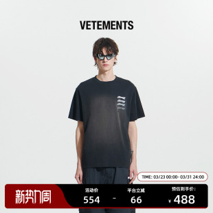 百搭短袖 时尚 T恤35352014 丝网印花工艺潮流男女同款 VETEMENTS新款
