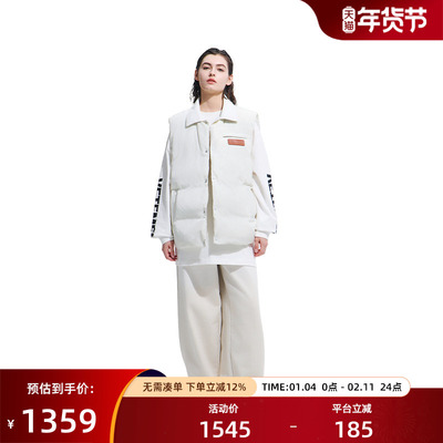 VETEMENTS新款PU皮革羽绒马甲