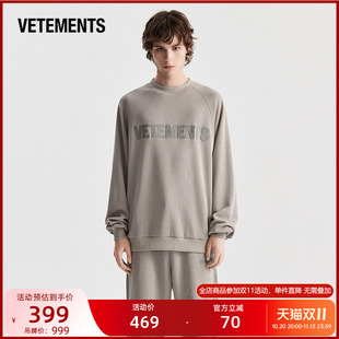 VETEMENTS卫衣季新款情侣同款休闲宽松潮流印花圆领卫衣33520203