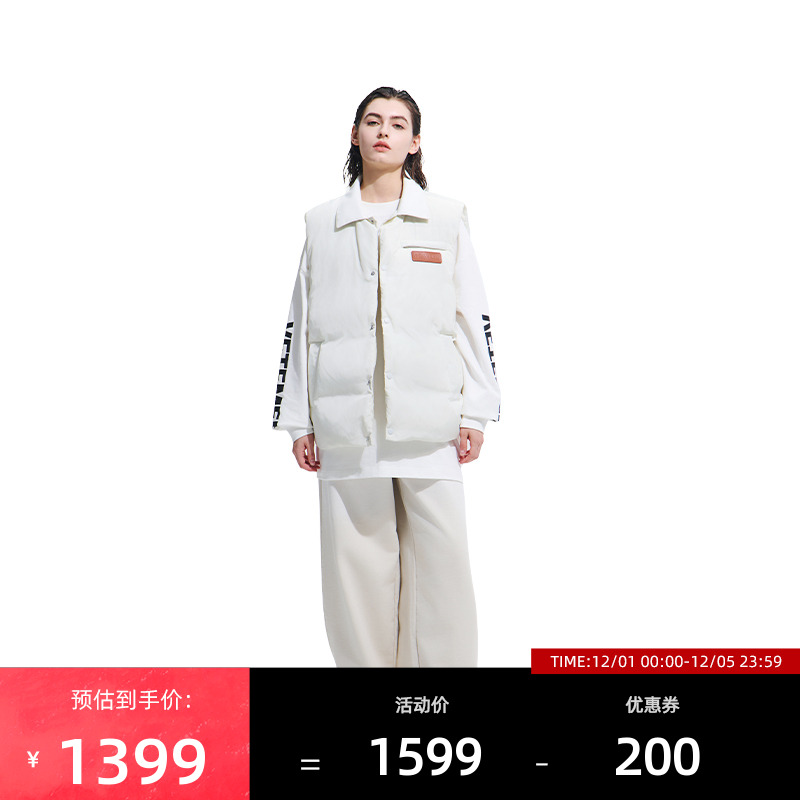 VETEMENTS新款PU皮革羽绒马甲