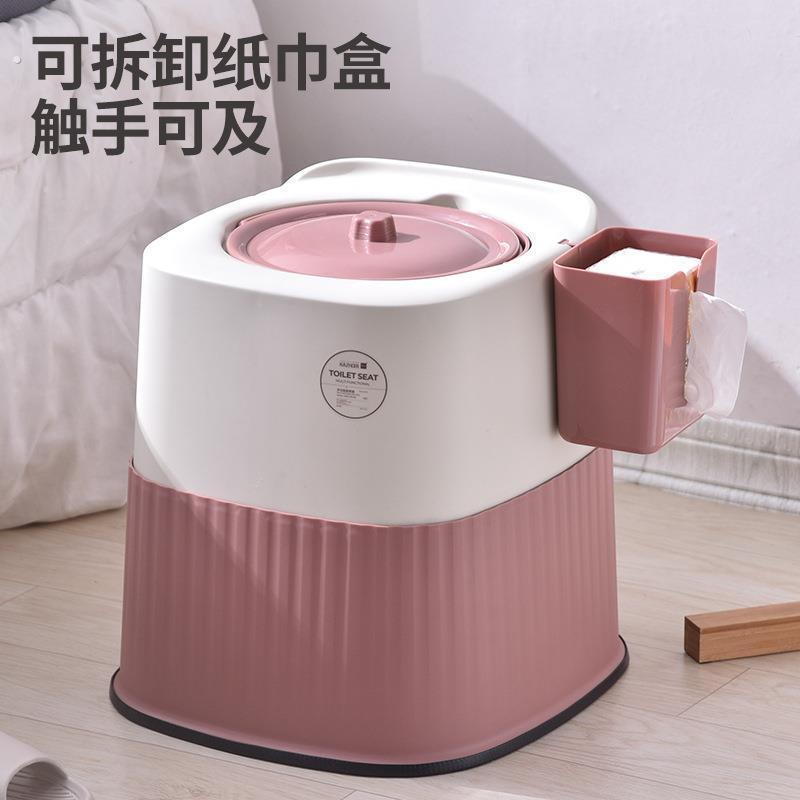 老年人家用移动马桶孕妇坐便器可折叠便盆老人室内可携式起夜尿桶