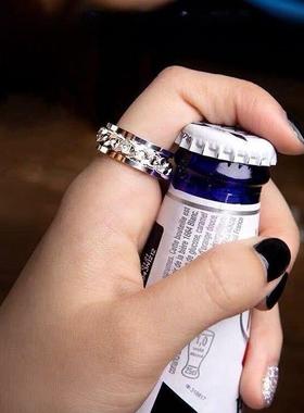 网红个性化酒瓶开环男士啤酒可旋转炼钛钢情侣男女开环神器