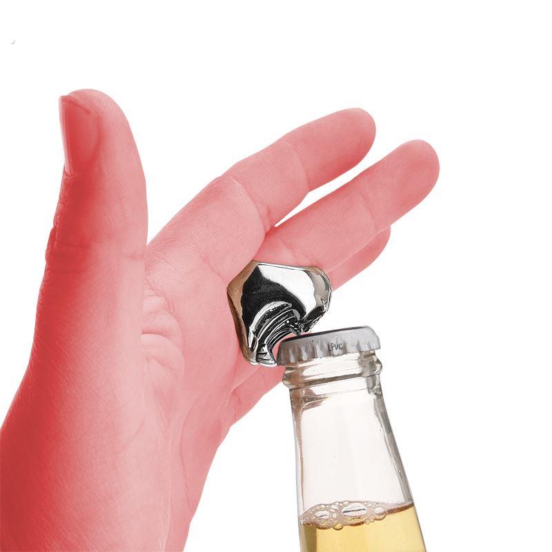 开瓶器戒指啤酒开瓶器超便携啤酒起子启瓶器开酒器小工具创意戒指