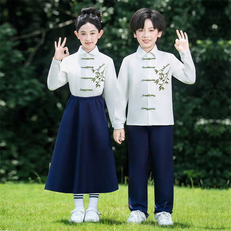 儿童合唱团表演服爱国朗诵演出服图片