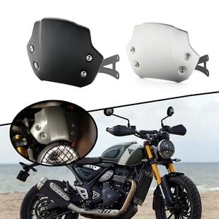 适用凯旋攀爬Scrambler400X Speed400  改装前挡风 铝合金小挡风