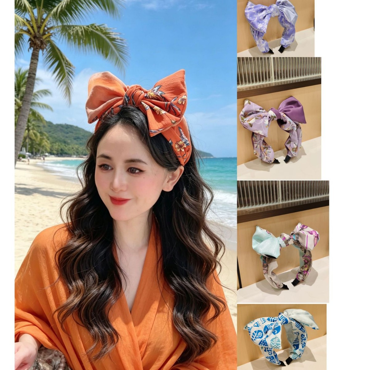头包脸显脸小彩色超大蝴蝶结发箍女2026新款气质高颅顶头箍发卡夏