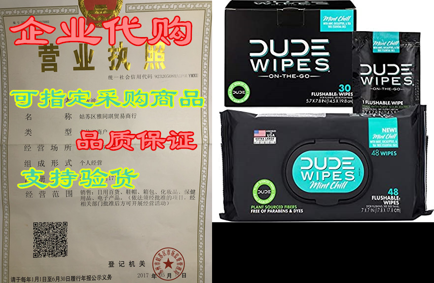 dude products wipes flushable mint chill individually wra