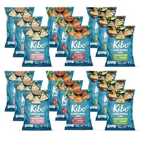 Kibo Chickpea Chips - High Protein/Fiber， Plant-Based， Ce