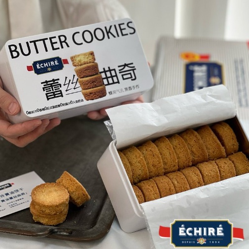 艾许黄油曲奇饼干黄油蕾丝曲奇手工巧克力原味法国珍妮铁盒礼盒装