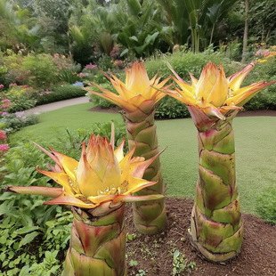 地涌金莲盆栽带花苞 大颗老桩矮胖型 室内阳台绿植 好养净化空气