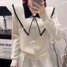 D400-D449 2025夏季新款提花套头针织衫短袖T体恤时尚百搭上衣女