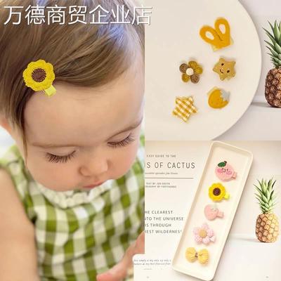 一岁2婴幼儿小发夹女宝宝不伤发胎毛发卡安全夹子发量少可爱超萌
