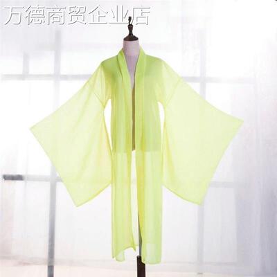 古风外披薄纱外披汉服大袖衫单件古风跳舞蹈演出飘逸雪纺拍照配饰