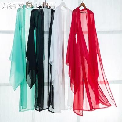 古风外披薄纱外披汉服大袖衫单件古风跳舞蹈演出飘逸雪纺拍照配饰