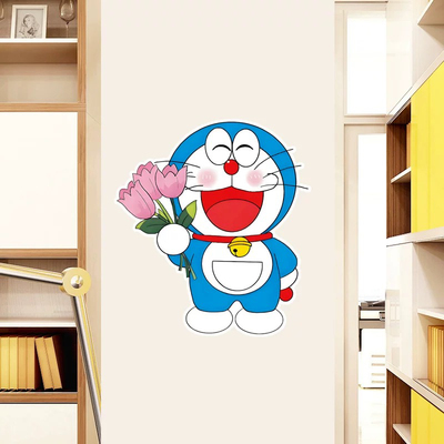 哆啦a梦贴纸门贴房间衣柜子冰箱装饰贴画墙面遮丑瑕补洞卡通贴纸