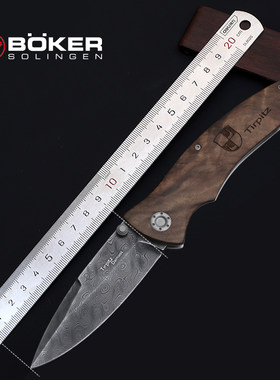 BOKER限量Tirpitz大马士革钢折刀