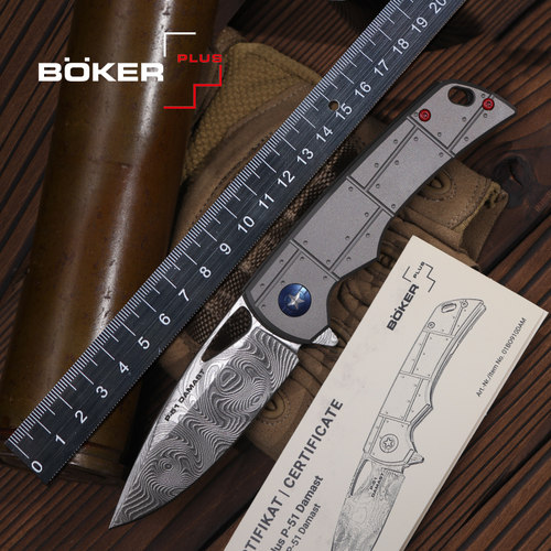 BOKER/博克限量大马士革收藏折刀