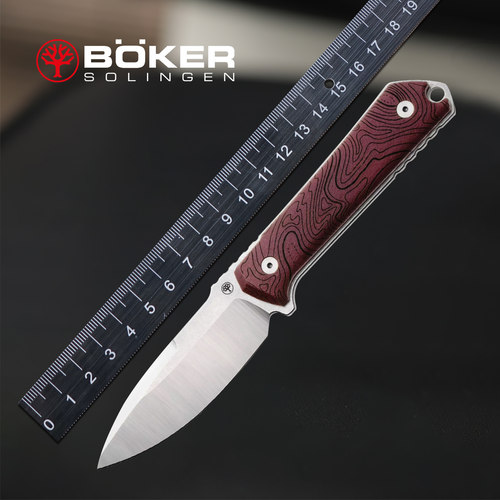 德国进口boker博克户外随身便携小直刀高硬度RWL34钢工具刀Kiboku
