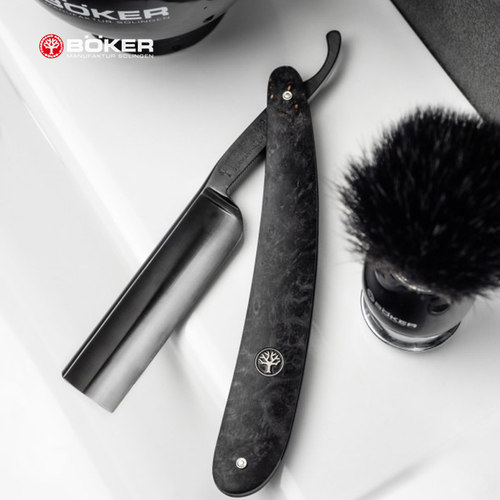 德国进口博克boker手动直剃刀锋利理发刀传统高端刮胡刀理发刀